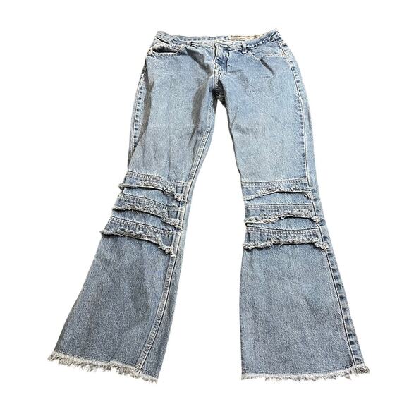 Na Denim - Vintage Y2K Parasuco‎ Jeans Extreme Fit Flare Wide Leg Jeans Size 13, fits US 30